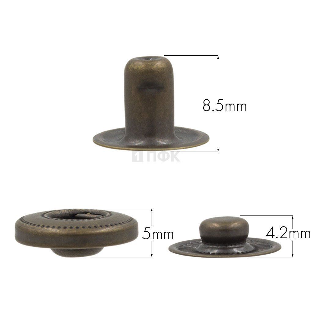 3 Части кнопки для одежды 15мм Альфа сталь цв антик (уп 720шт) NEW STAR — ПФКР 3 Части кнопки для одежды 15мм Альфа сталь цв антик (уп 720шт) NEW STAR