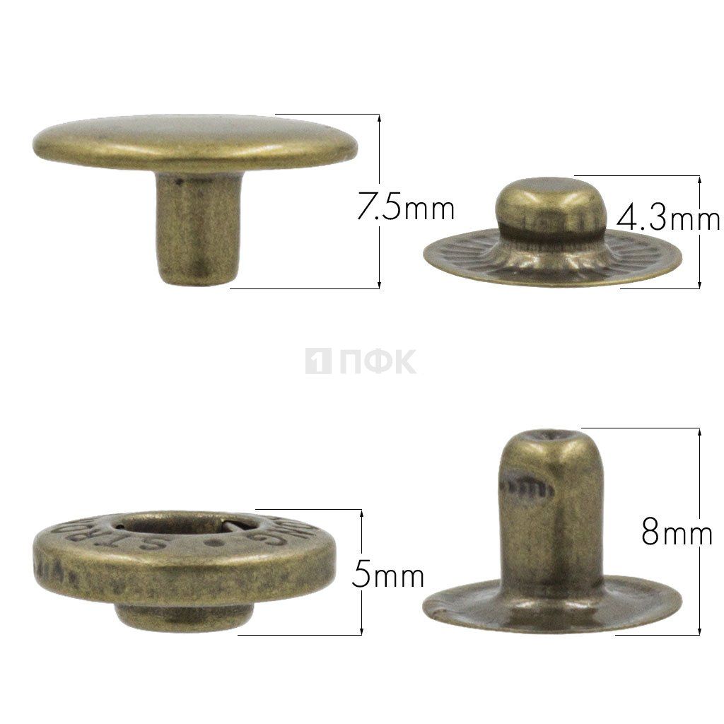 Кнопка для одежды 15мм Альфа латунь цв антик (уп 720шт) STRONG — ПФКР Кнопка для одежды 15мм Альфа латунь цв антик (уп 720шт) STRONG