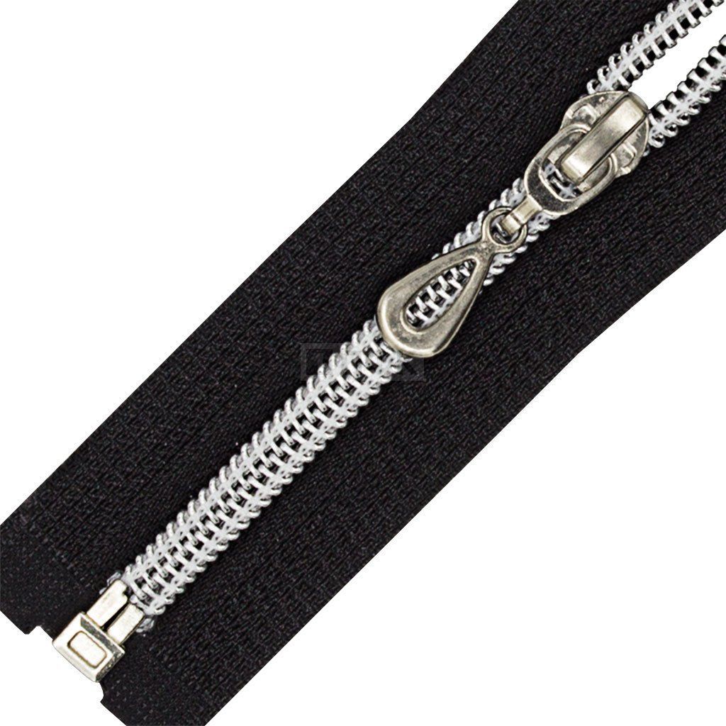 Молния спиральная (витая) тип 7 75см арт.0325 разъем цв 322 зв серебро (уп 100шт)