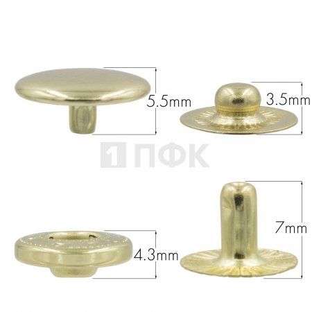 Кнопка для одежды 12,5мм Альфа сталь цв золото (уп 1440шт) NEW STAR Кнопка для одежды 12,5мм Альфа сталь цв золото (уп 1440шт) NEW STAR