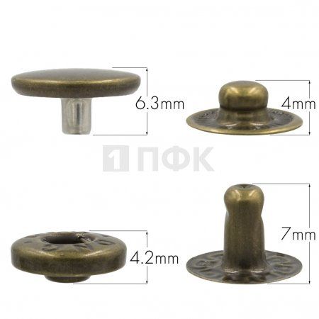 Кнопка для одежды 12,5мм Альфа нерж цв антик (уп 1440шт) DNG Кнопка для одежды 12,5мм Альфа нерж цв антик (уп 1440шт) DNG