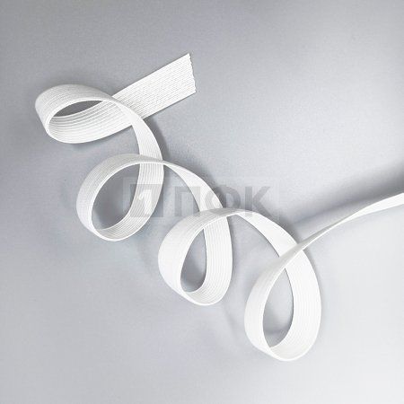 Резинка вязанная 15мм 6 гр/м цв белый (рул 40м/уп 400м)