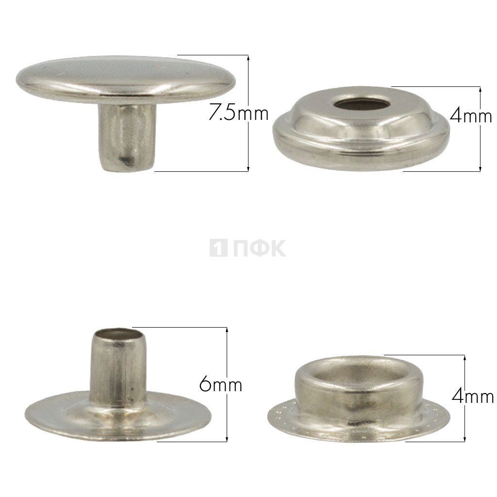 Кнопка для одежды 15мм №61 сталь цв никель (уп 720шт) STRONG — ПФКР Кнопка для одежды 15мм №61 сталь цв никель (уп 720шт) STRONG