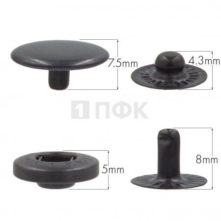 Кнопка для одежды 15мм Альфа сталь цв оксид (уп 720шт) STRONG