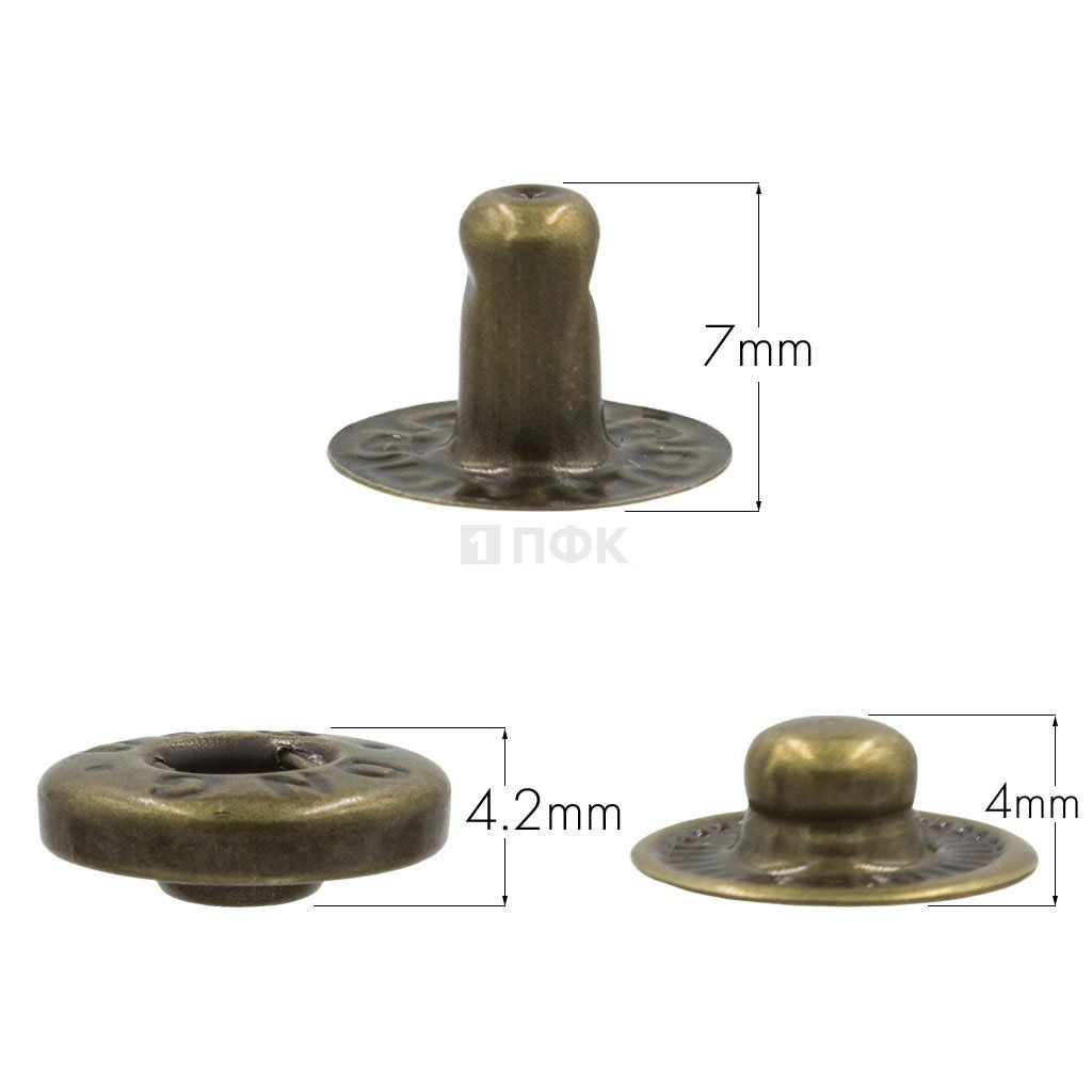 3 Части кнопки для одежды 12,5мм Альфа нерж цв антик (уп 1440шт) DNG — ПФКР 3 Части кнопки для одежды 12,5мм Альфа нерж цв антик (уп 1440шт) DNG