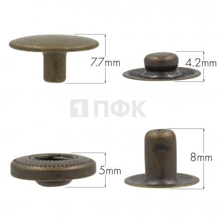 Кнопка для одежды 15мм Альфа латунь цв антик (уп 720шт) NEW STAR Кнопка для одежды 15мм Альфа латунь цв антик (уп 720шт) NEW STAR