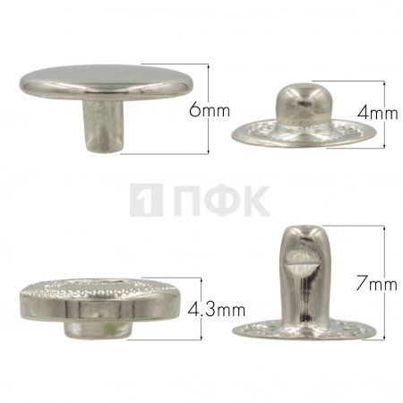 Кнопка для одежды 12,5мм Альфа сталь цв никель (уп 1440шт) ПФК Кнопка для одежды 12,5мм Альфа сталь цв никель (уп 1440шт) ПФК