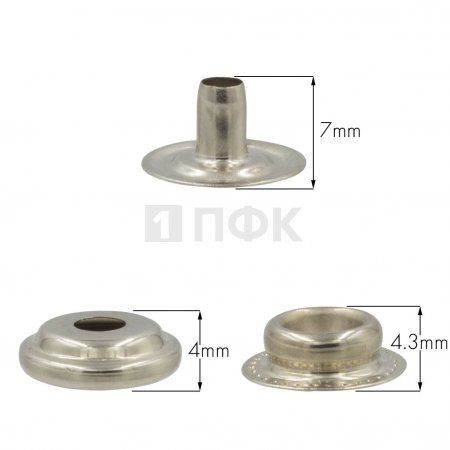 3 Части кнопки для одежды 15мм №61 сталь цв никель (уп 720шт) NEW STAR 3 Части кнопки для одежды 15мм №61 сталь цв никель (уп 720шт) NEW STAR