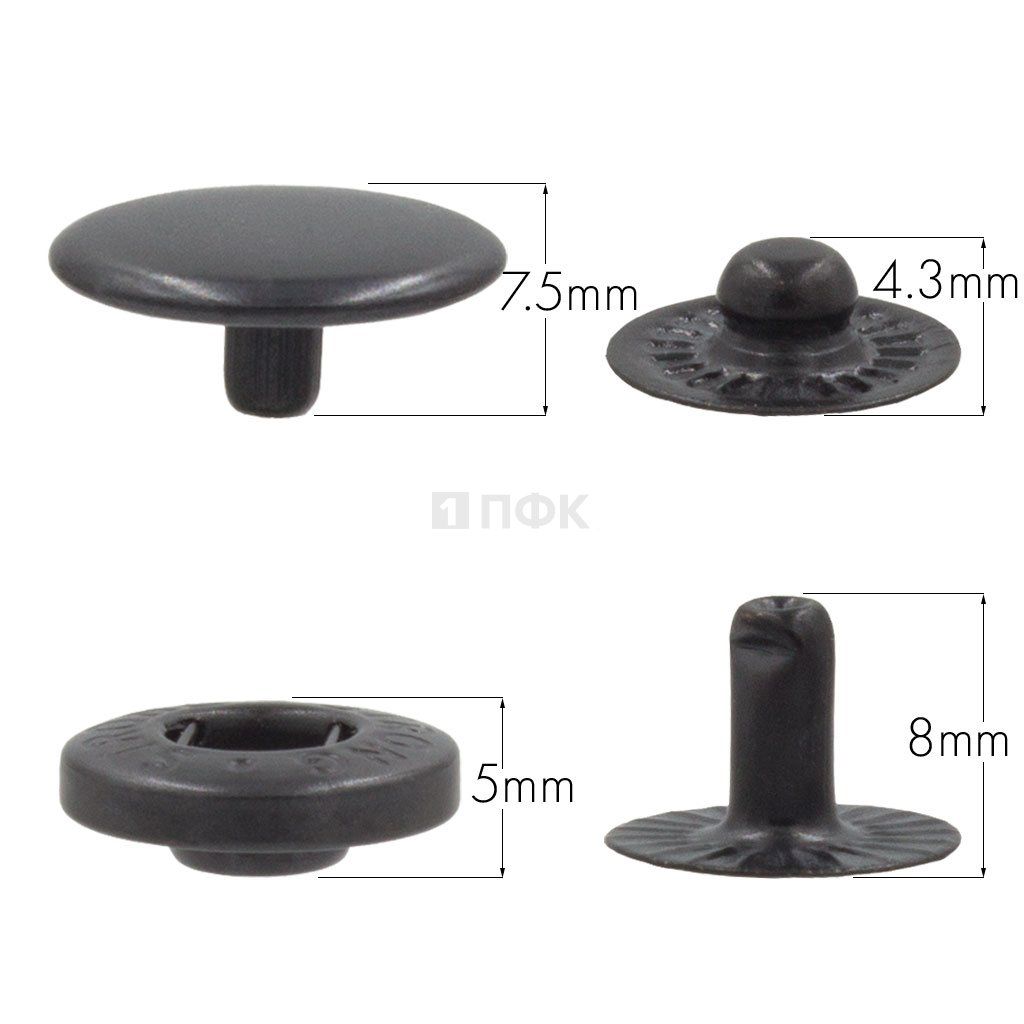 Кнопка для одежды 15мм Альфа латунь цв оксид (уп 720шт) STRONG