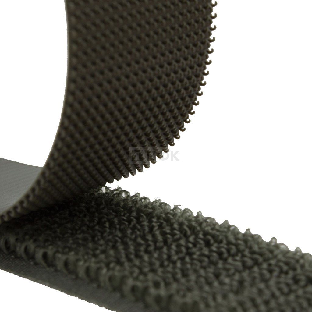 Лента контактная пришивная (липучка/велькро) 25мм цв 050 хаки (рул 50м/кор 2500м) пластик крючок — ПФКР Лента контактная пришивная (липучка/велькро) 25мм цв 050 хаки (рул 50м/кор 2500м) пластик крючок