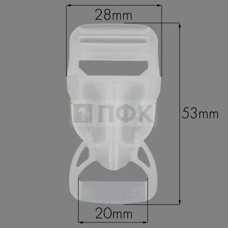 Фастекс НФ-20 (защелка-трезубец) ПП 20мм цв прозрачный (уп 1000шт) Фастекс НФ-20 (защелка-трезубец) ПП 20мм цв прозрачный (уп 1000шт)