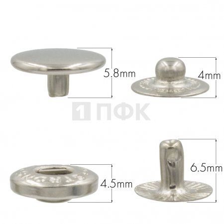 Кнопка для одежды 12,5мм Альфа латунь цв никель (уп 1440шт) STRONG Кнопка для одежды 12,5мм Альфа латунь цв никель (уп 1440шт) STRONG