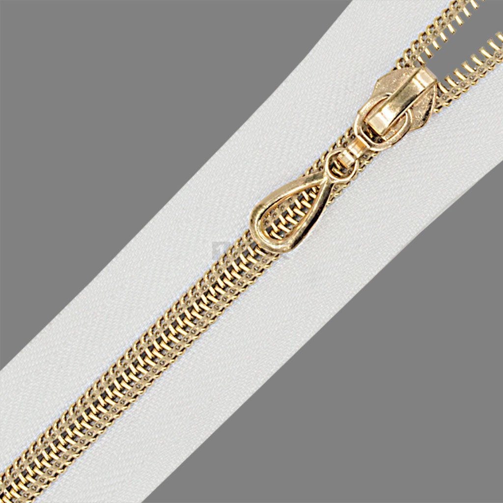 Молния спиральная (витая) тип 7 85см разъем цв 101 зв Rus Gold (уп 100шт) — ПФКР Молния спиральная (витая) тип 7 85см разъем цв 101 зв Rus Gold (уп 100шт)
