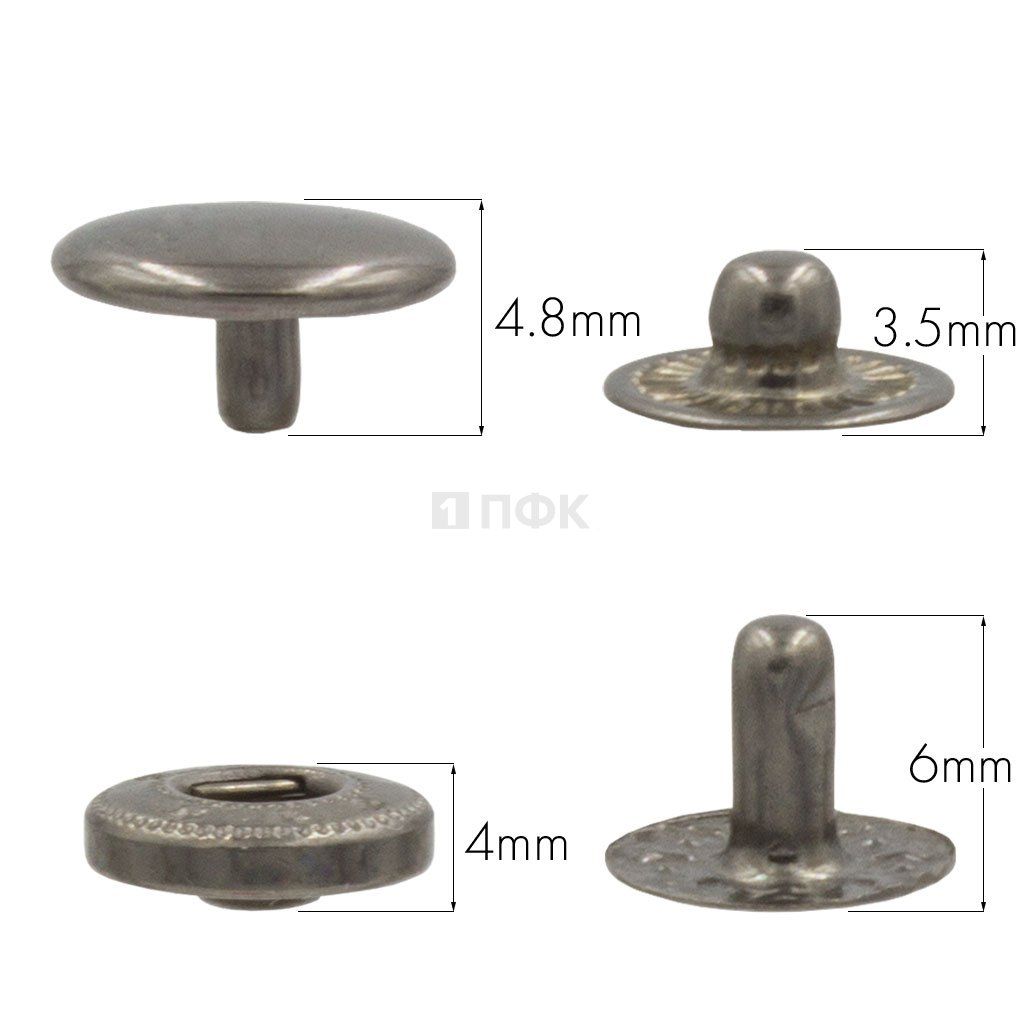 Кнопка для одежды 10мм Альфа латунь цв никель тем (уп 1440шт) STRONG — ПФКР Кнопка для одежды 10мм Альфа латунь цв никель тем (уп 1440шт) STRONG