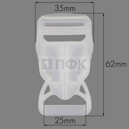 Фастекс НФ-25 (защелка-трезубец) ПП 25мм цв прозрачный (уп 1000шт) Фастекс НФ-25 (защелка-трезубец) ПП 25мм цв прозрачный (уп 1000шт)