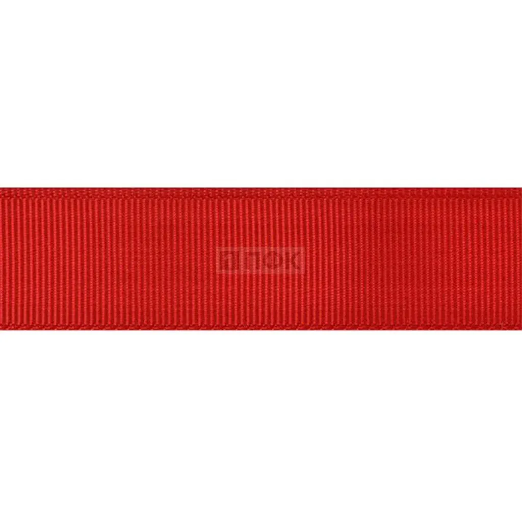 Лента репсовая (тесьма вешалочная) 25мм цв красный (уп 50м/800м)