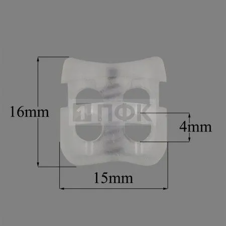 Фиксатор для шнура 105-Т ПП цв прозрачный (уп 1000шт)