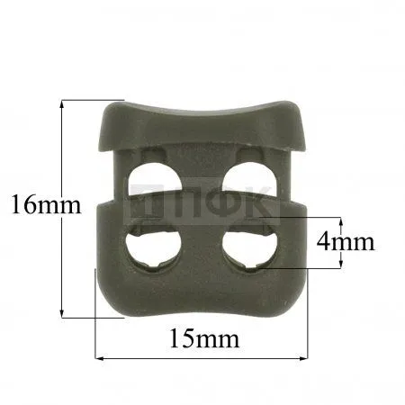 Фиксатор для шнура 105-Т ПП цв хаки (уп 1000шт)