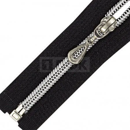 Молния спиральная (витая) тип 7 65см арт.0325 разъем цв 322 зв серебро (уп 100шт)