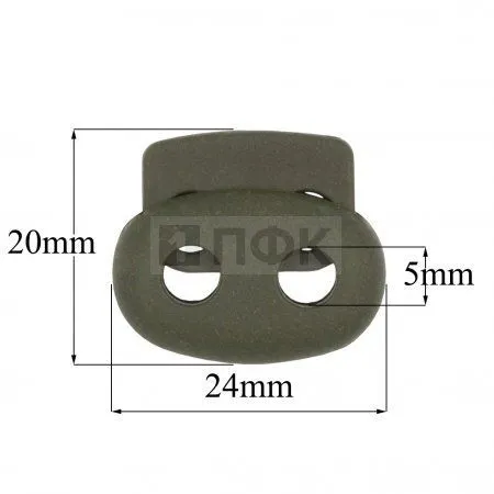 _Фиксатор для шнура 101-Б ПП цв хаки (уп 1000шт) _Фиксатор для шнура 101-Б ПП цв хаки (уп 1000шт)