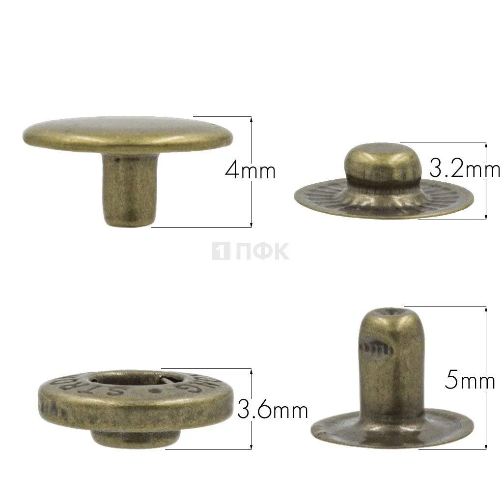 Кнопка для одежды 10мм Альфа латунь цв антик (уп 1440шт) STRONG — ПФКР Кнопка для одежды 10мм Альфа латунь цв антик (уп 1440шт) STRONG